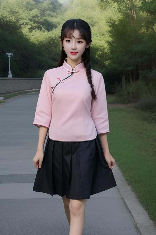 79022-1018141633-best quality, masterpiece,real,realistic, photo,photorealistic, looking at viewer,1girl, _minguoxiaofu,school uniform, tangzhuan.png